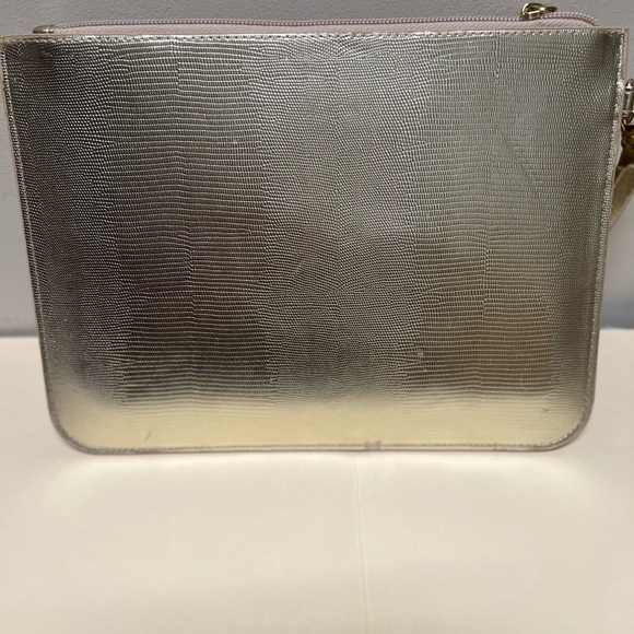 Lilly Pulitzer Gold and Silver Metallic Wristlet Clutch - Picture 7 of 11
